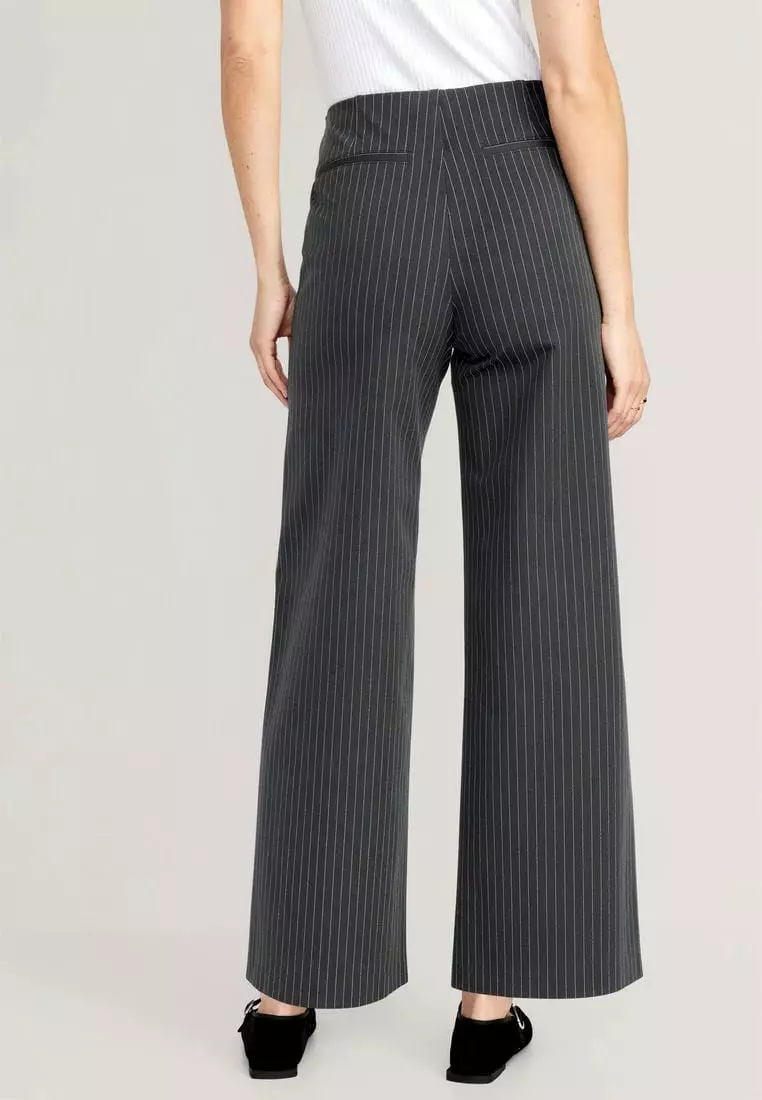 High-Waisted Pull-On Pixie Wide-Leg Pants