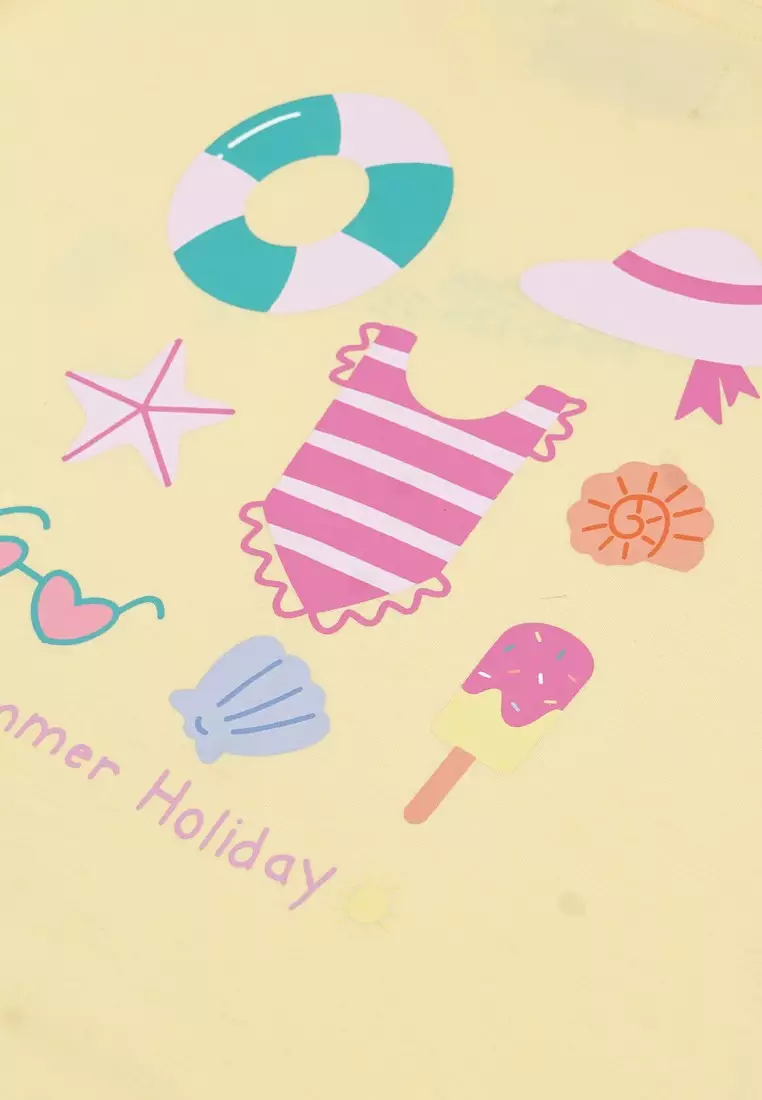 3Second Kids Girl's T-Shirt Short Sleeve Regular Fit Cotton Sunny 040125