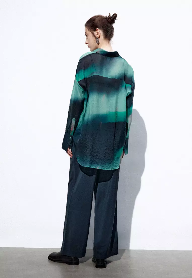 Elastic Waist Wide-Leg Pants