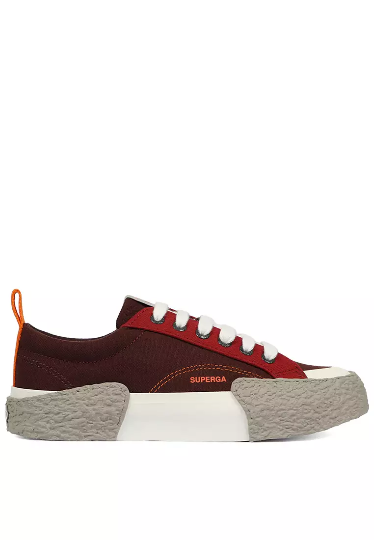 Buy Superga Superga 2660 Stripe Big Bumpers Block Brown Dark Red