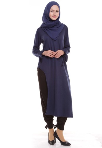 Long Snippet Tunic Navy