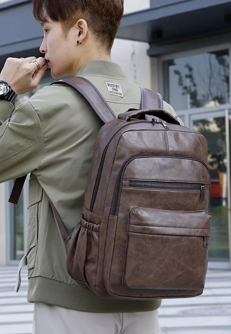Leather backpack hong kong best sale