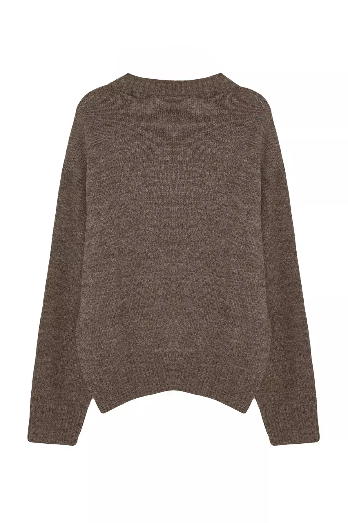 Mink Wide Pattern Crew Neck Knitwear Sweater TWOAW25KZ00168