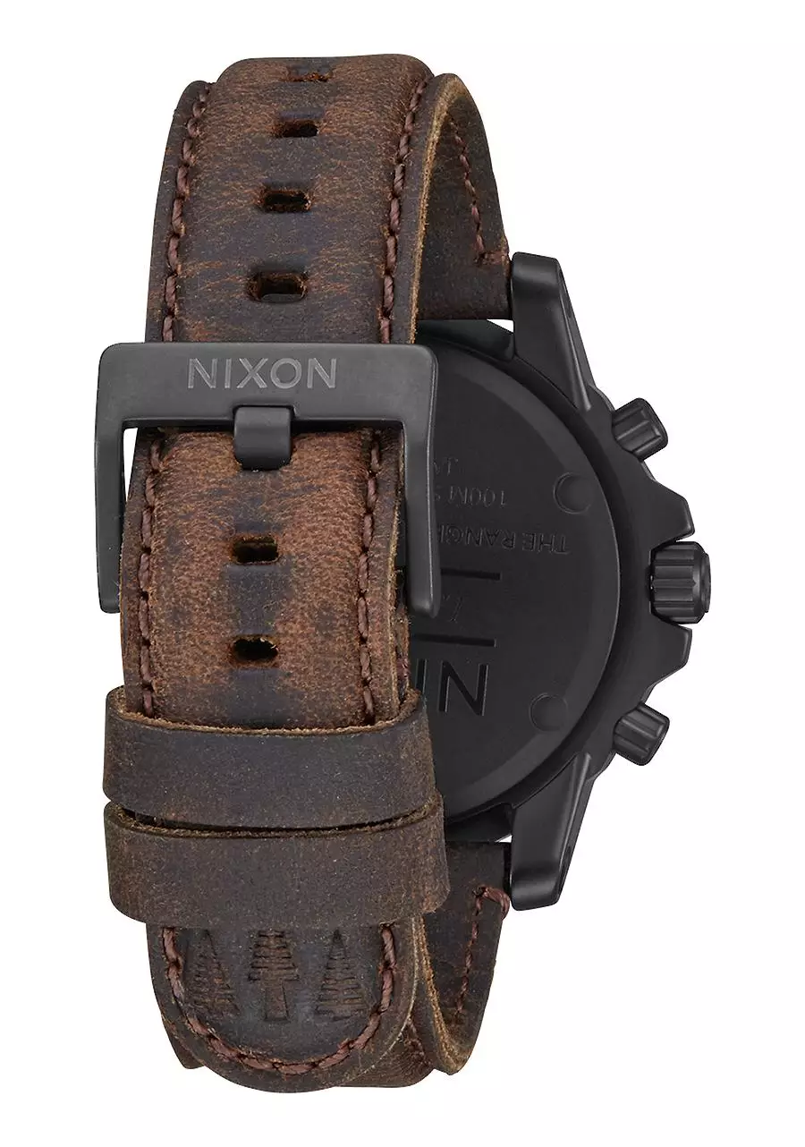 NIXON RANGER CHRONO LEATHER ALL BLACK / BRASS / BROWN