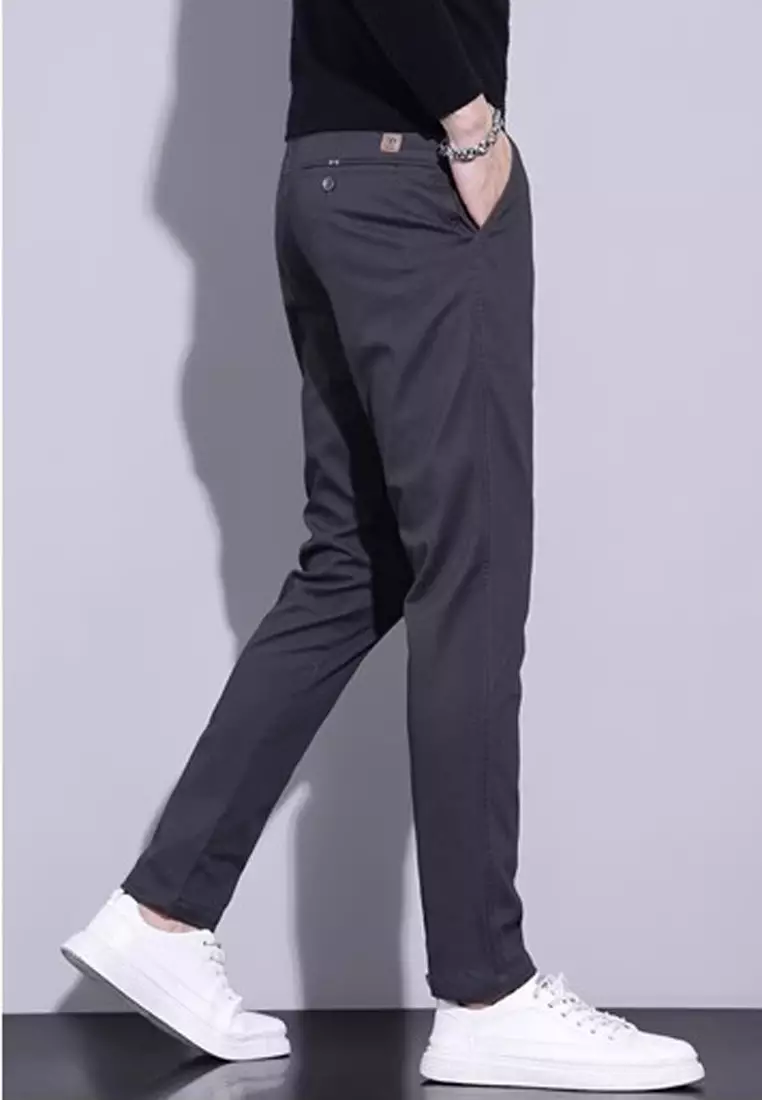 型男直腳斜布褲