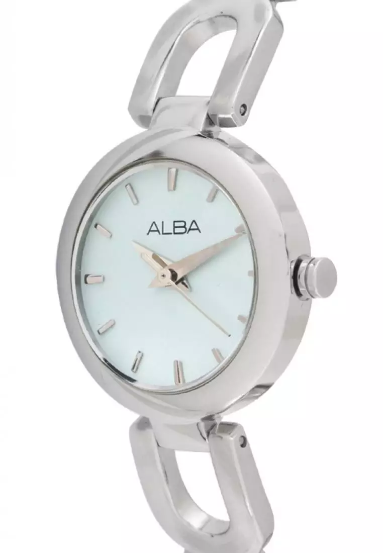Jam Tangan Wanita Alba Original Garansi Resmi Strap Stainless Steel Silver AQ6011 AQ6011X1 Silver