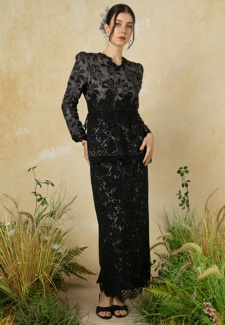 Mawar Peplum Lace Kurung Set