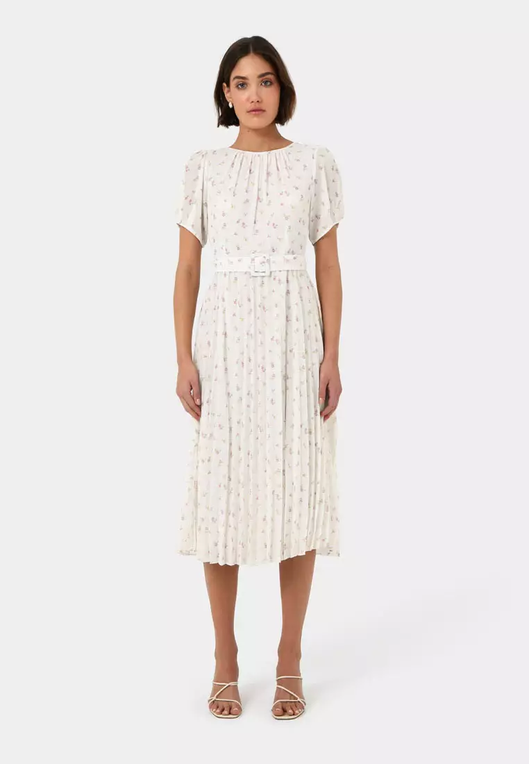 Etta Floral Pleated Dress