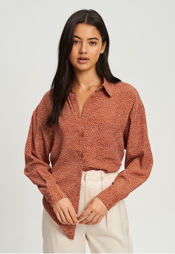 Calli brown Lexi Shirt DF685AACA1154DGS_1