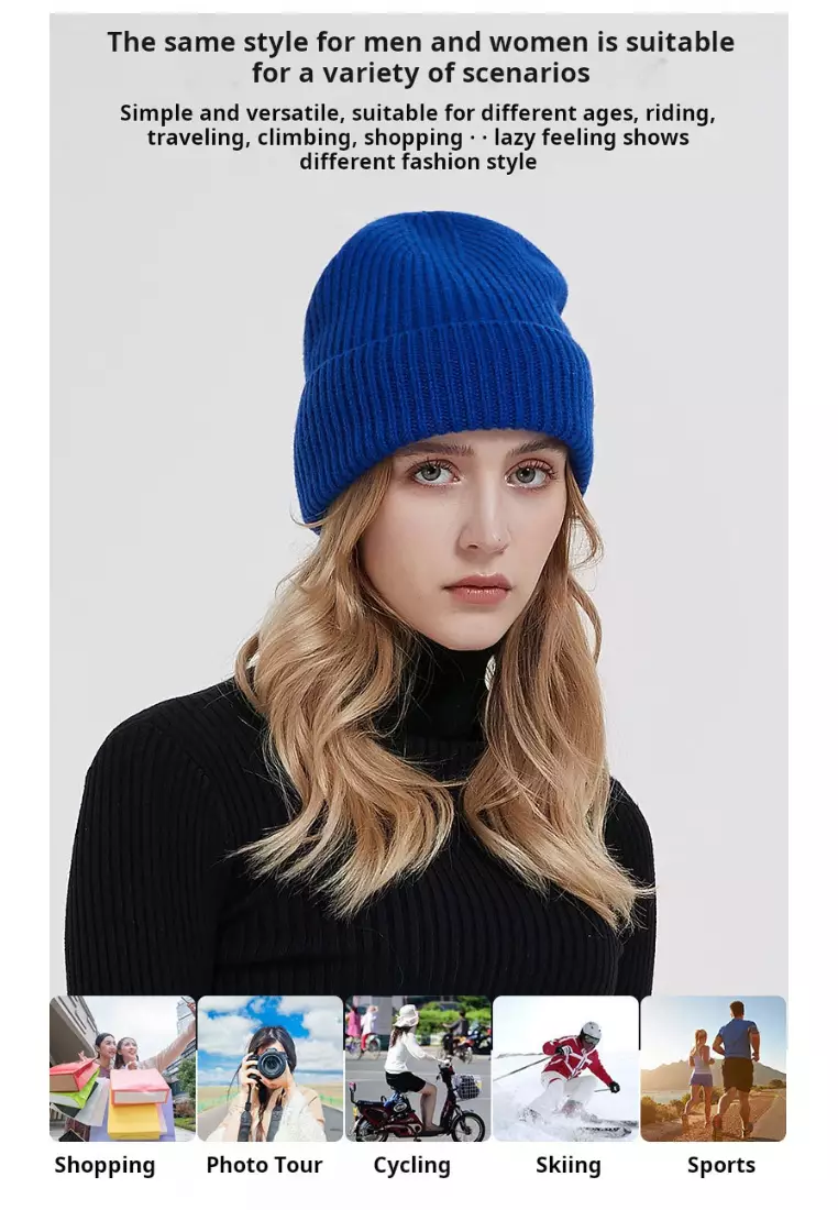 Buy soeoes large head circumference pure wool knitted hat online