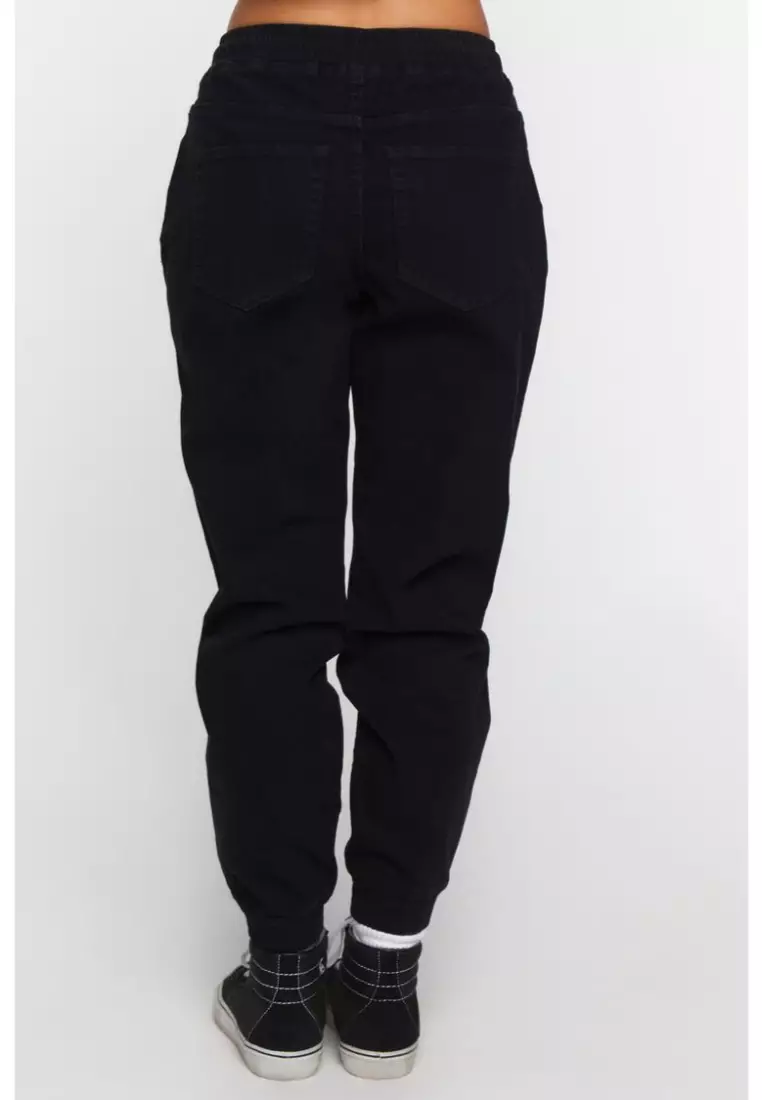 Distressed denim online joggers forever 21