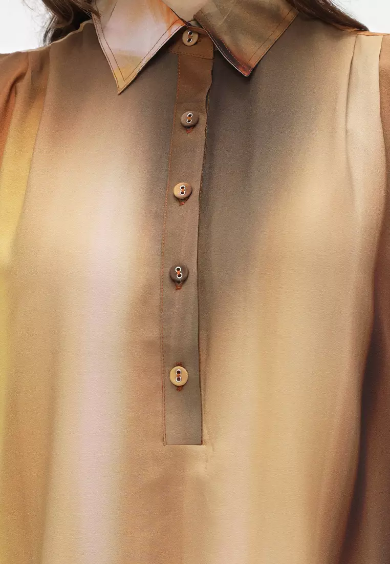 Tunik Abtrack Brown By Brilliant Girl Warna COKLAT