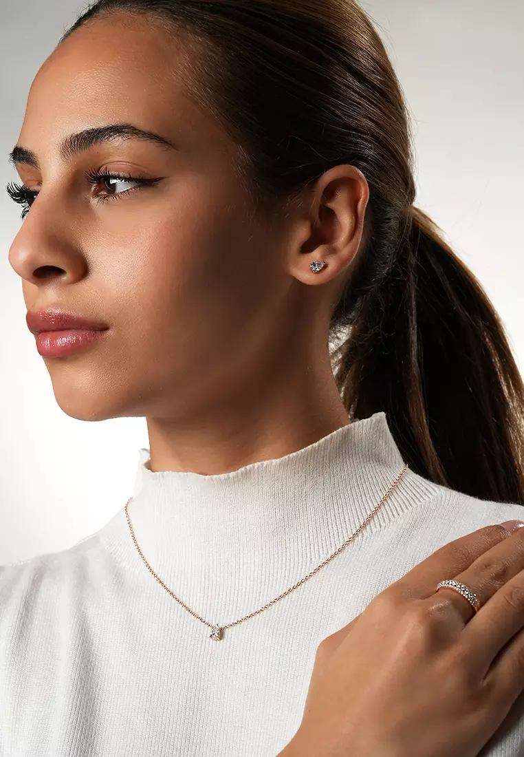 Minimalist Lab Grown Diamond Pear Solitaire Pendant Necklace in 14K Rose Gold D/E-VVS/VS (0.54ct TDW)