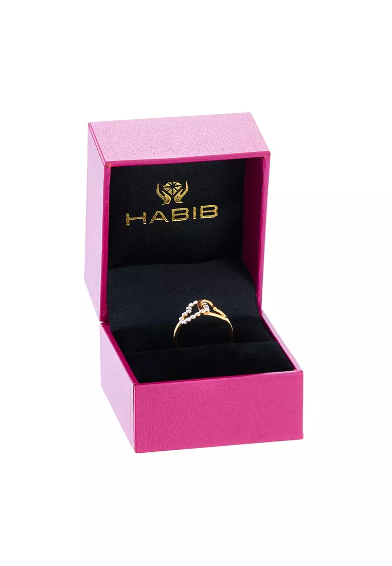 HABIB Oro Italia 916 Yellow and White Gold Ring GR49550523(YW)-BI (22K Gold)