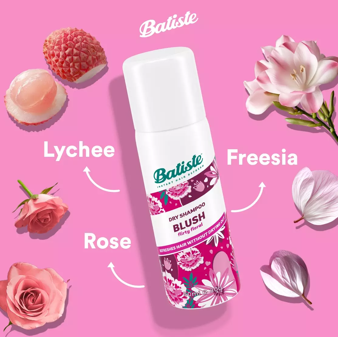 Batiste Floral & Flirty Blush Dry Shampoo 50ml