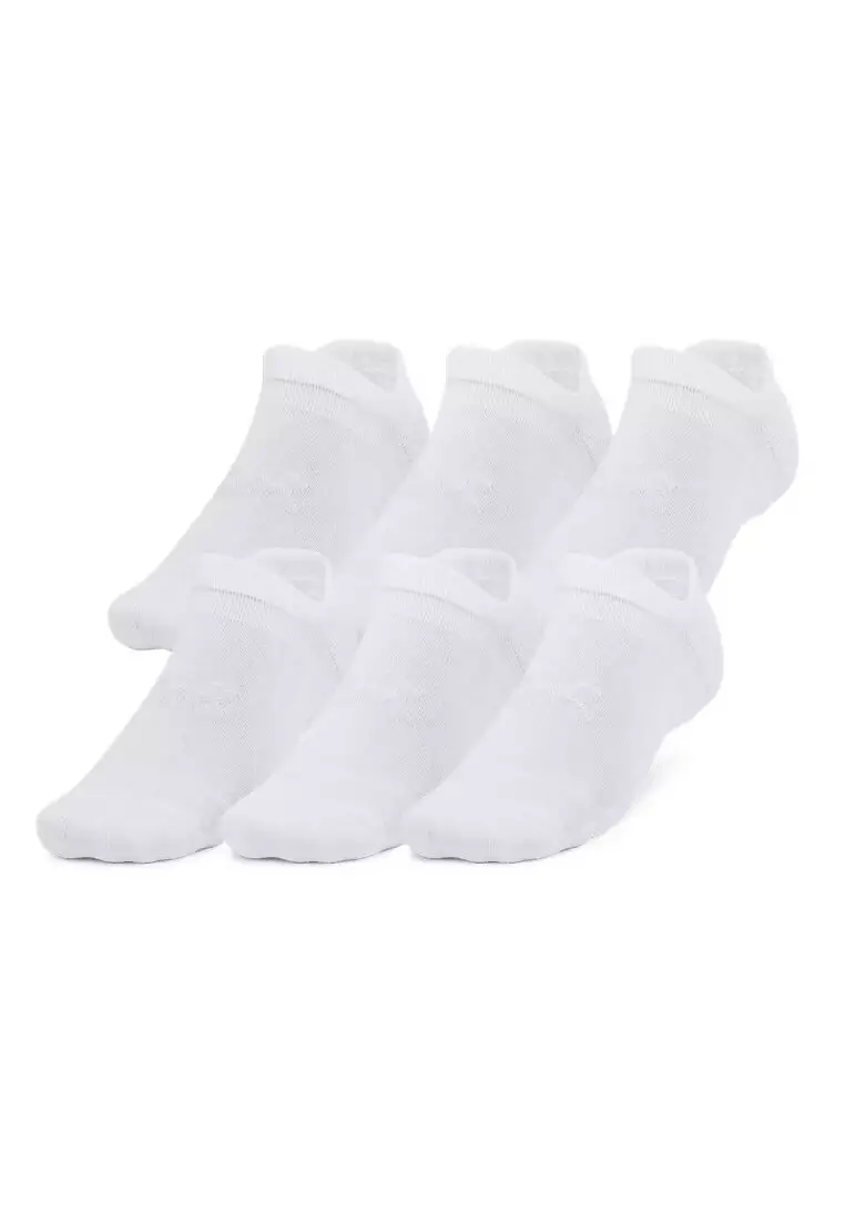 Under Armour Unisex UA Essential Cushion 6-Pack No Show Socks