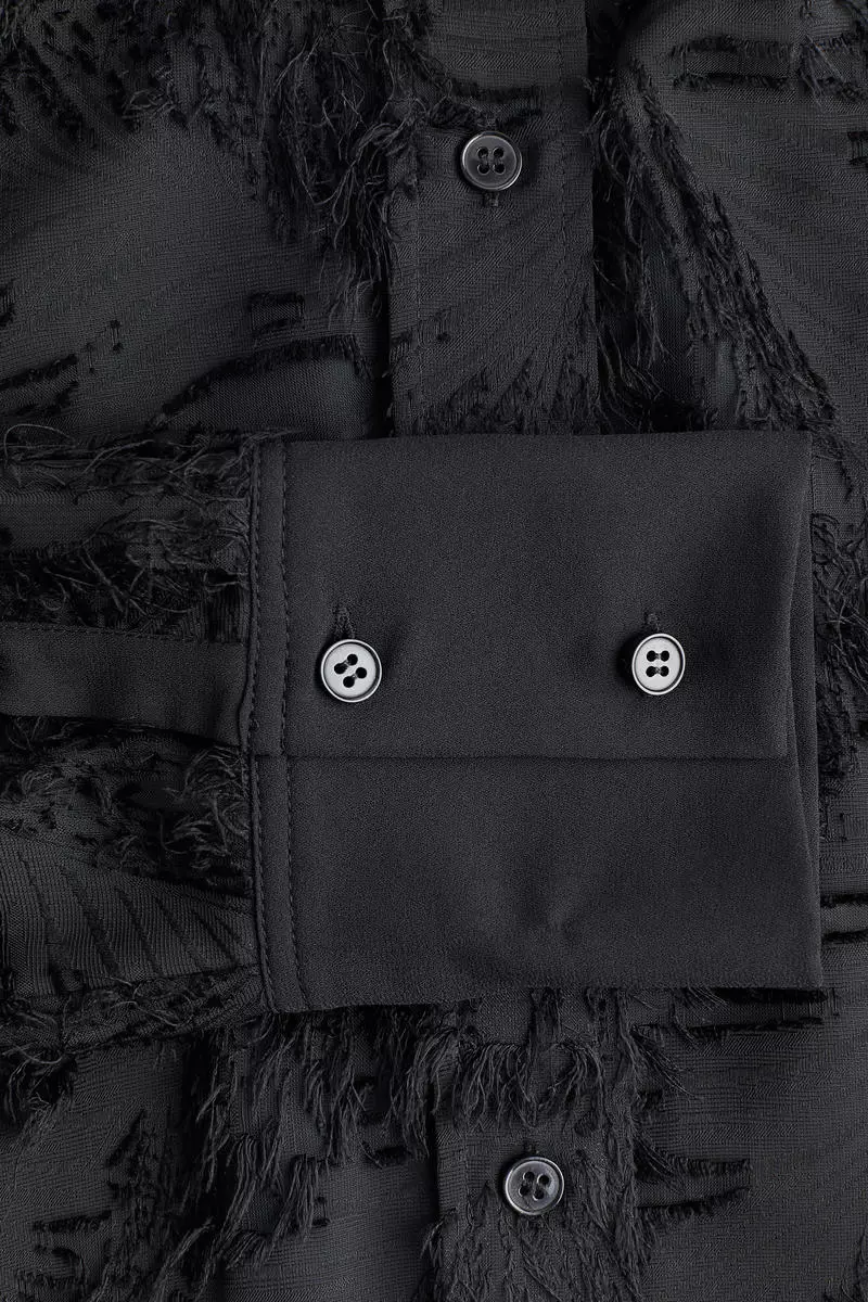 Textured-weave shirt