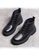 Twenty Eight Shoes black Top Layer Cowhide Lace Up Boots VB829 26C0BSHDB3EAE9GS_3