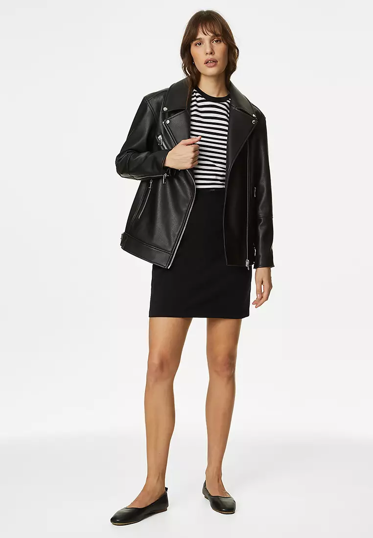 Jersey Mini A-Line Skirt
