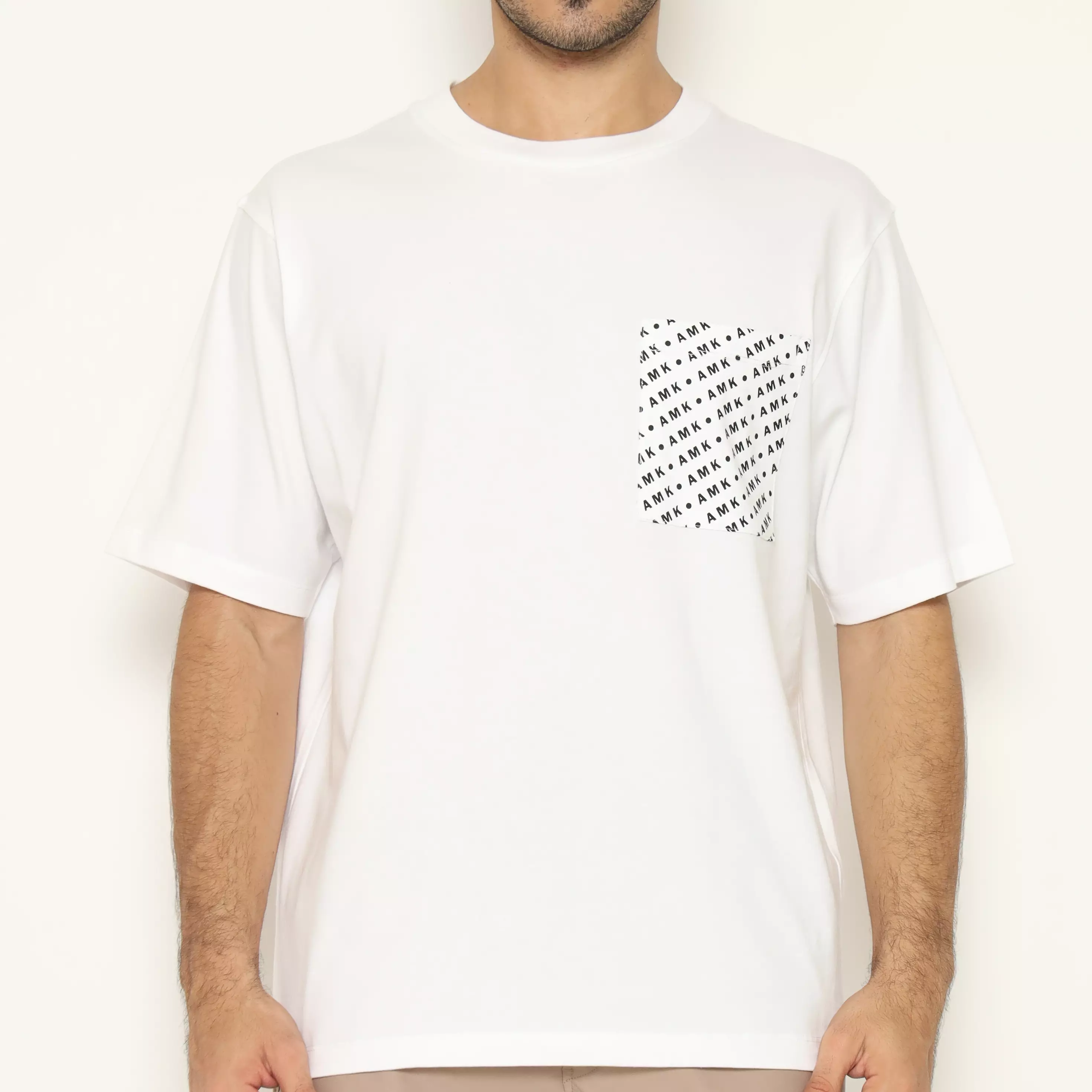 AMK Tshirt Polos Oversized  Pendek TS Sergei S/S White