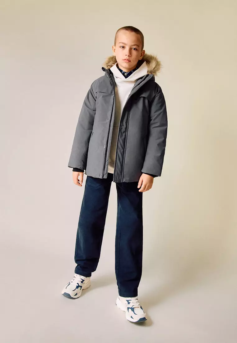 Anorak With Shearling-Effect Hood