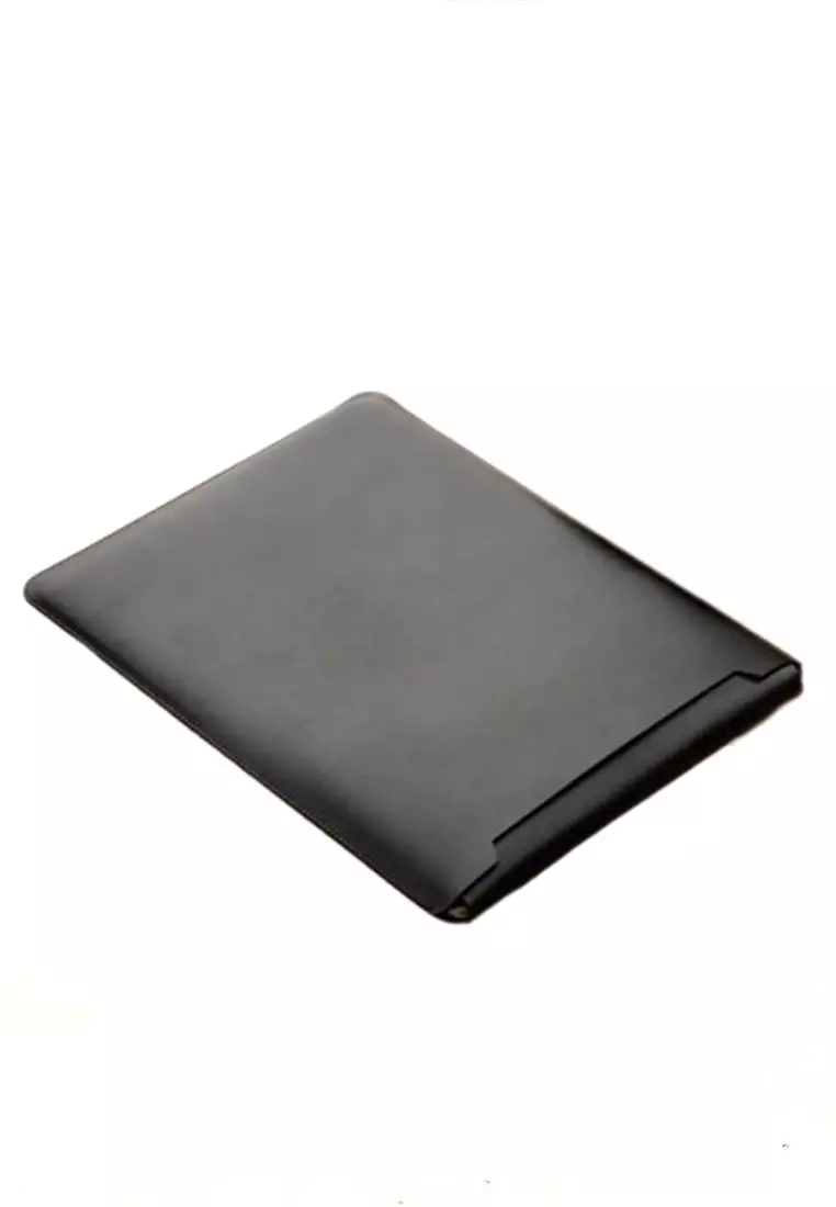 Hugo Sleeve Case For Laptop Unisex Design Casual Large Storage Size 16 Inch Bag Material Leather ORIGINAL - Black