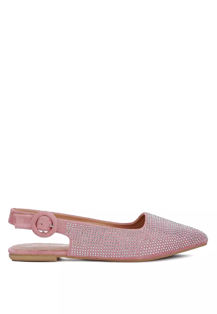 Discount on London Rag  shoes - SKU: Pink Rhinestones Slingback Mules