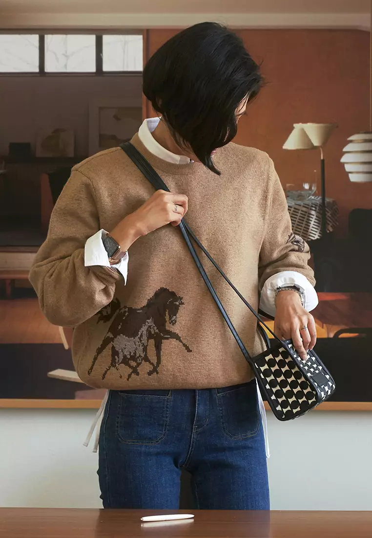 Kwani Handmade Weaving Tote Mini Black White