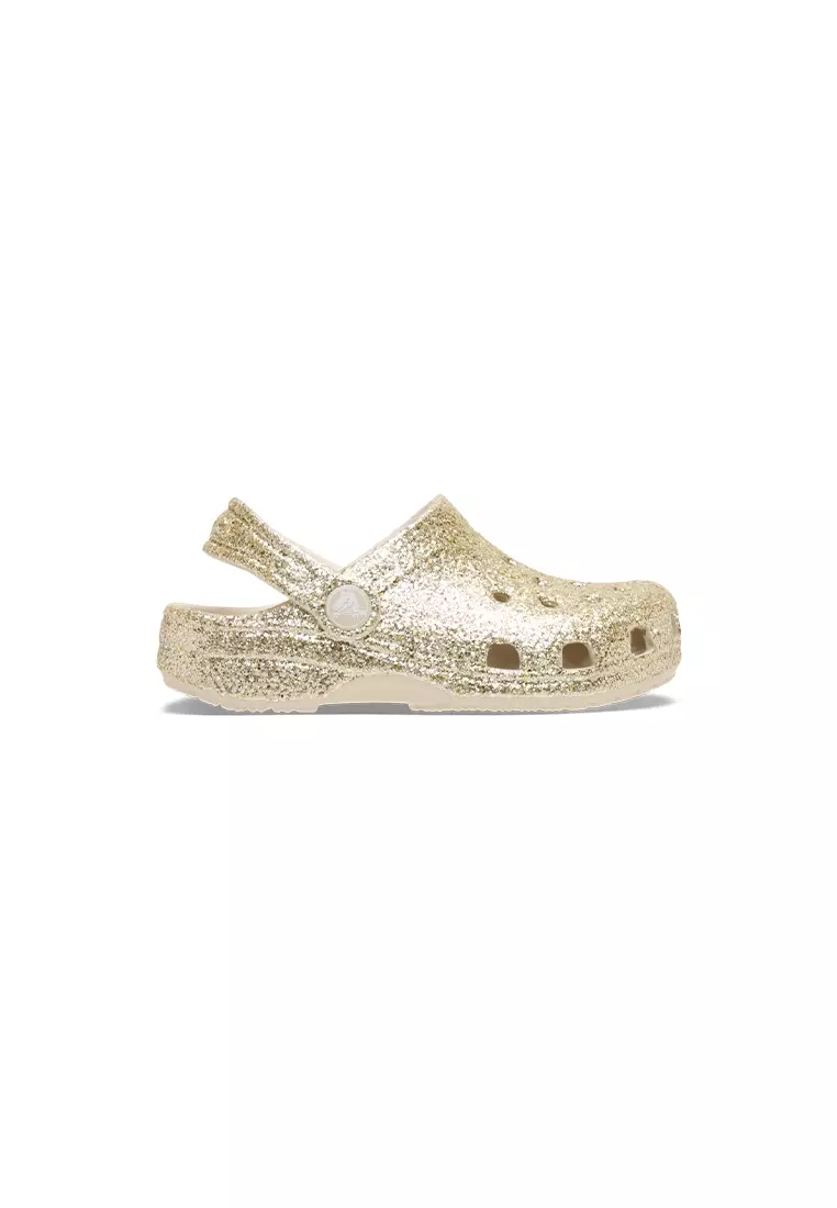 Toddler Classic Chunky Glitter Clog in Sandstone