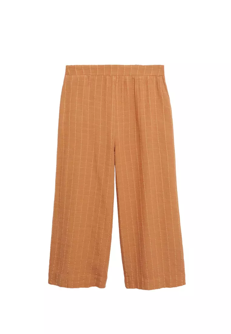 Textured Culotte Trousers