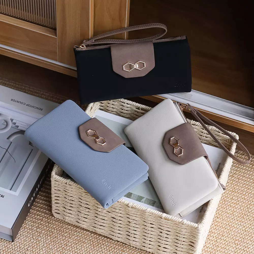 En-ji Doku Wallet Wanita Warna Black