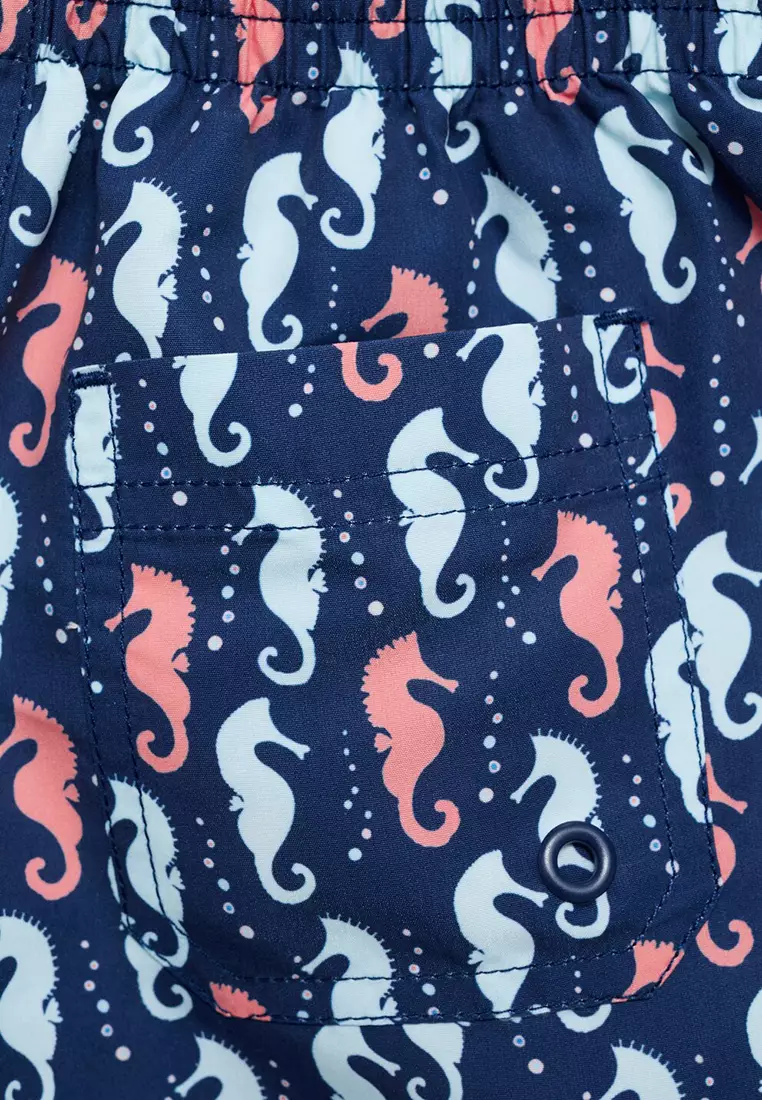 Seahorse-Print Swimsuit