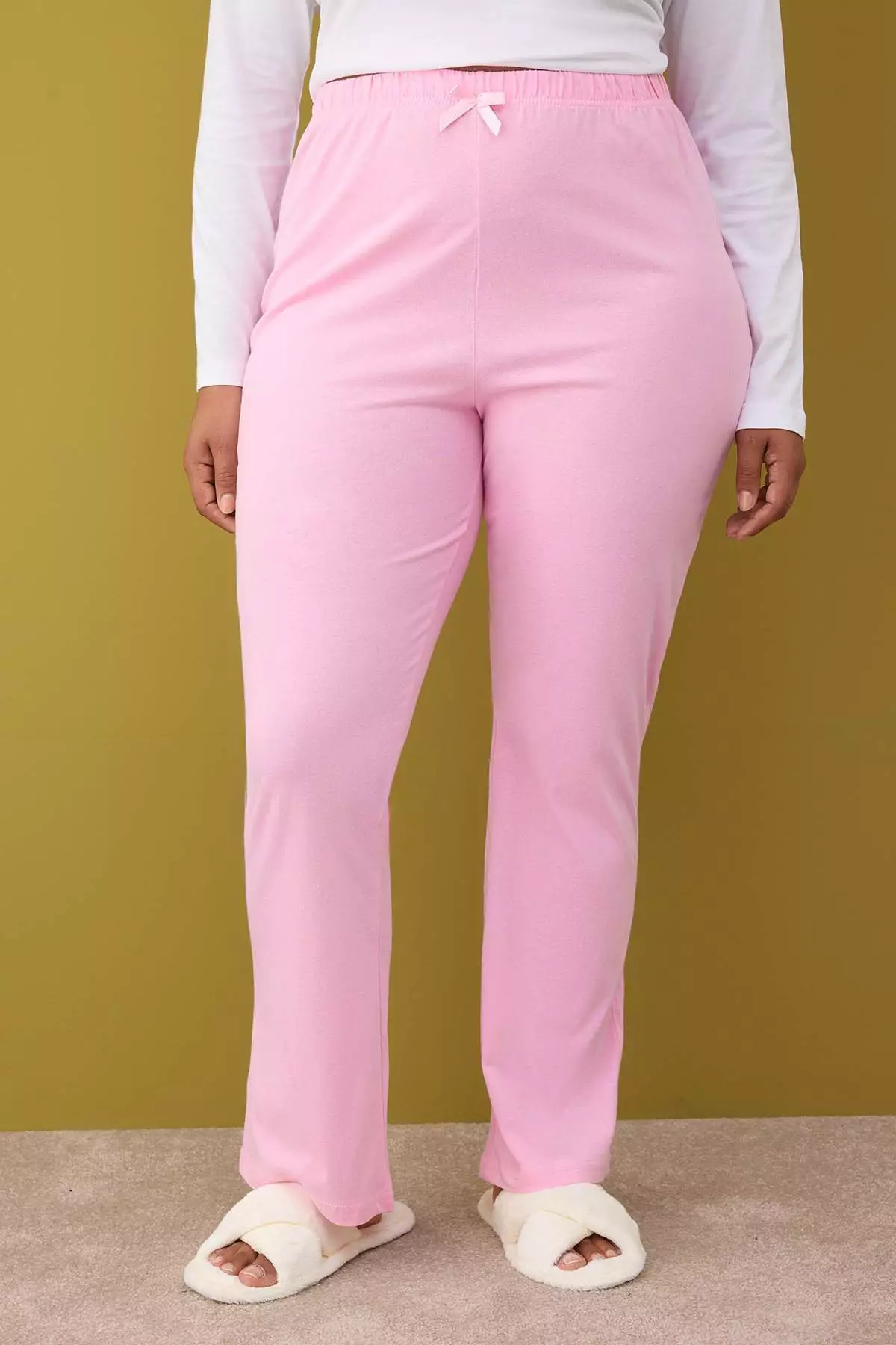 Pink-Multicolor 2 Pack Knitted Pajama Bottoms Tbbaw26Ia00003