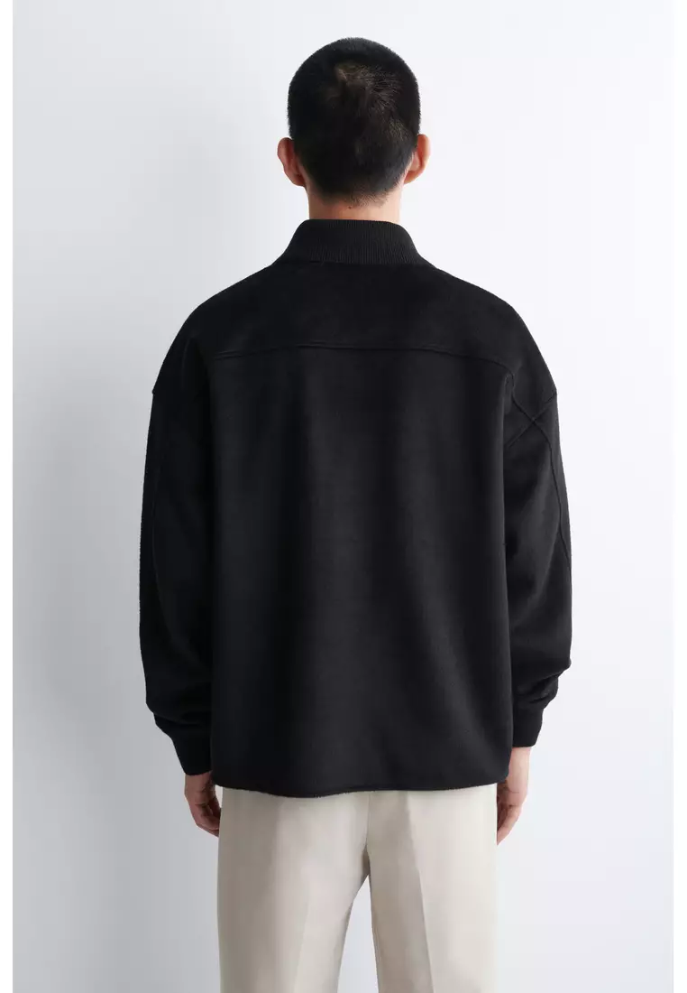 PLACKET-DETAIL WOOL-BLEND POLO JUMPER