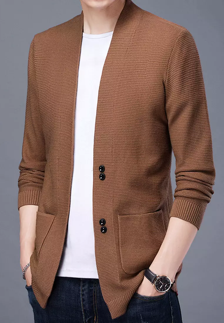Knitted Texture Cardigan BD-M8128