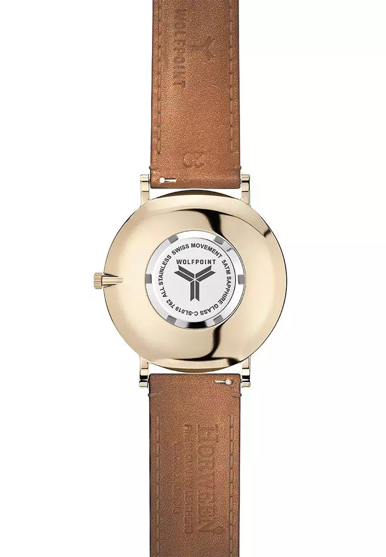 Gold watch discount tan strap