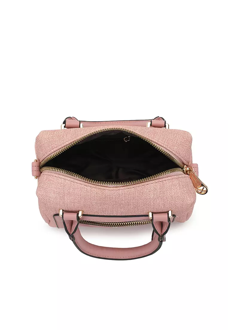 Women's Top Handle Bag / Sling Bag / Crossbody Bag / Shoulder Bag (Tas Tangan Wanita / Tas Selempang Wanita / Tas Bahu Wanita) - Merah Jambu