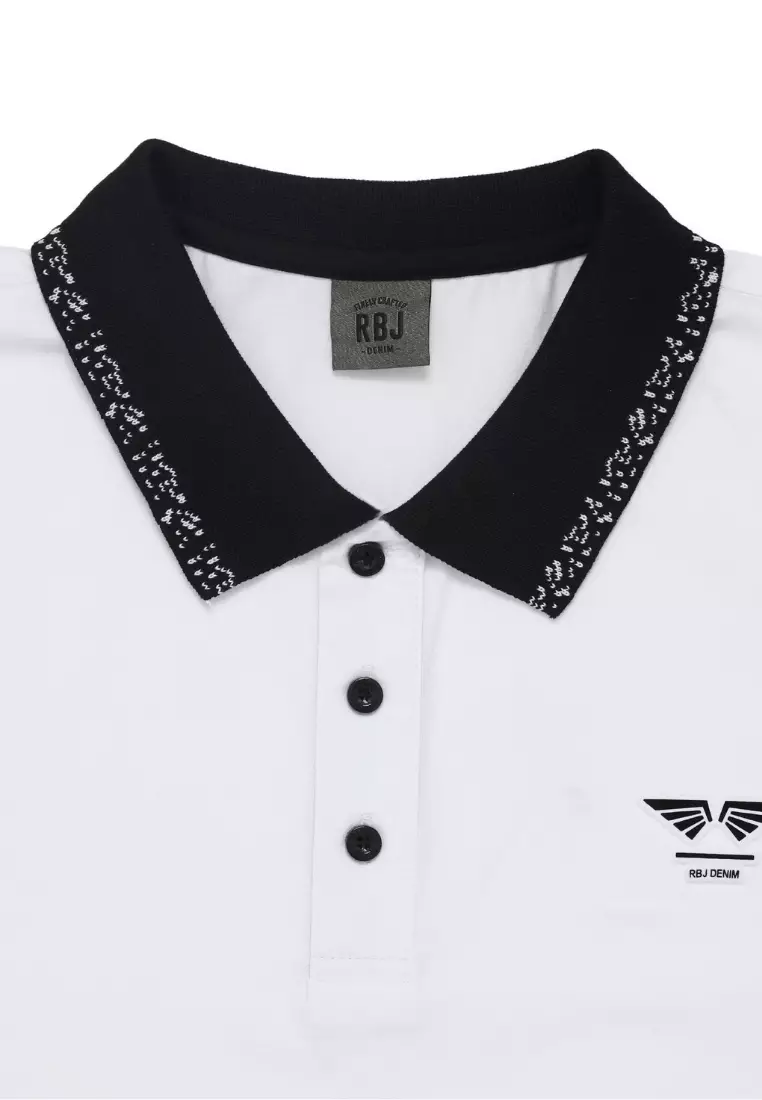 RBJ Polo Shirt Cotton Spandex Emboss Pria 255002