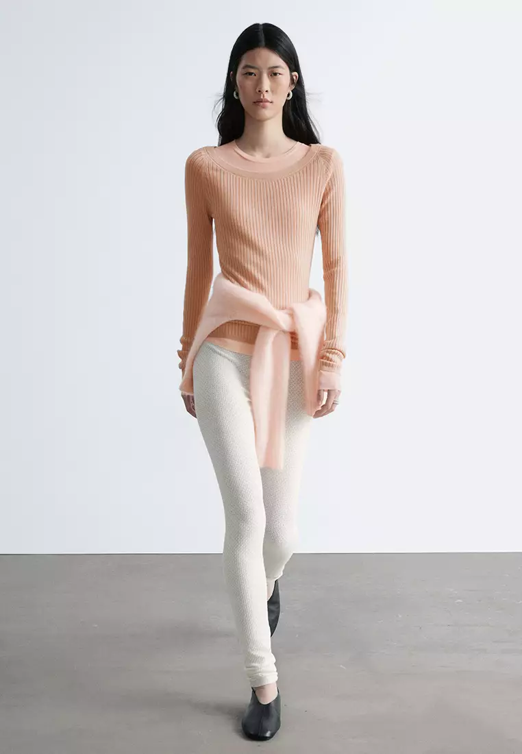 Mohair-Blend Brushed Cardigan
