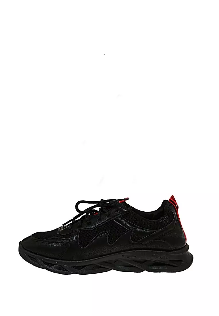 Chayton Sneakers Casual Sepatu Olahraga Kasual Pria Material Flyknit Mesh ORIGINAL - Black