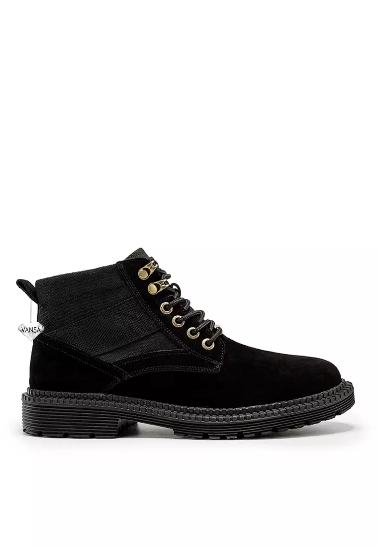Discount on Twenty Eight Shoes  shoes - SKU: VANSA Vintage Cow Suede Thick-soled Martin Boots VSM-B-23321