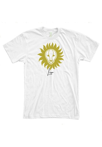 MRL Prints white Zodiac Sign Leo T-Shirt Customized 97068AAEAC020BGS_1