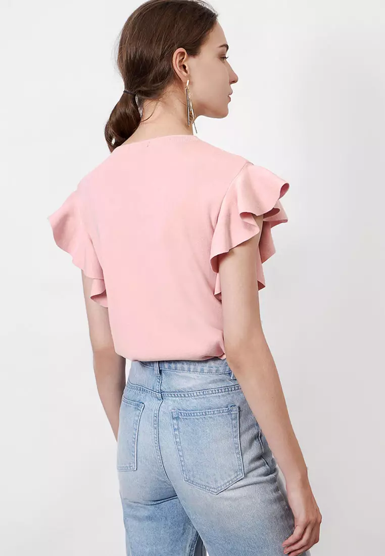 Ruffled Knit Top