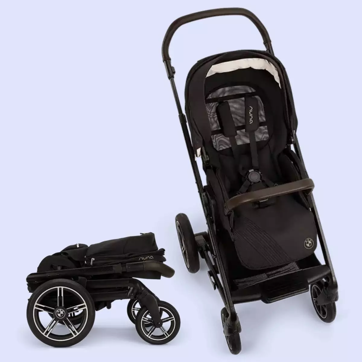 Nuna Complete Mixx™ Next Stroller Bmw Collection Element With Cari™ Aire Carry Cot Pine - Kereta Dorong Bayi