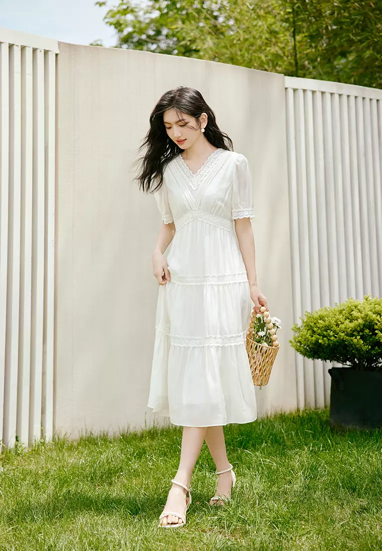Buy Hopeshow Short Sleeve V-Neck Bridesmaid Dress 2026 Online | ZALORA
