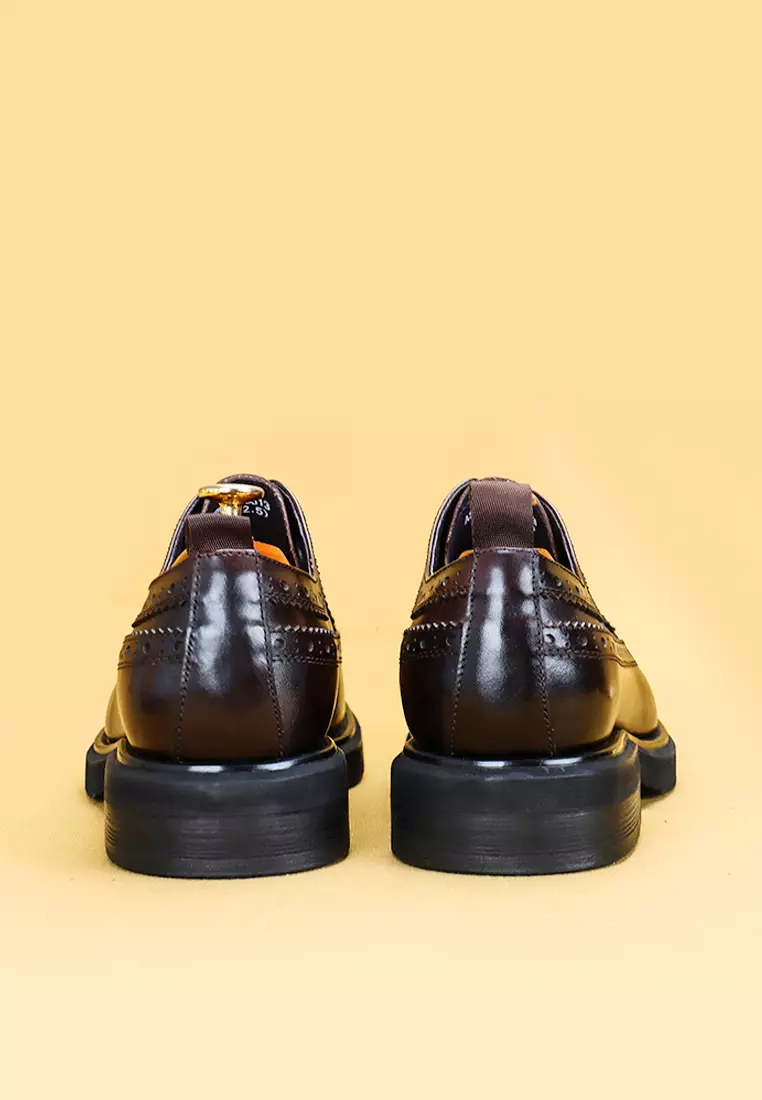 VANSA Top Layer Cowhide Platform Business Shoes  VSM-F69513
