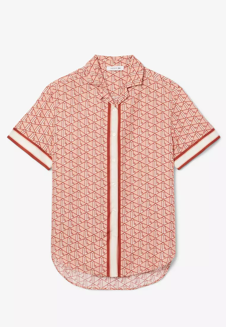 Oversized Monogram Print Shirt