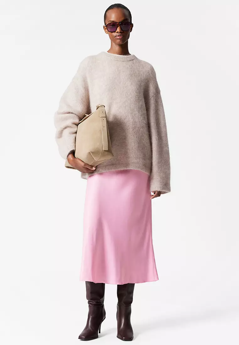 Satin Midi Skirt