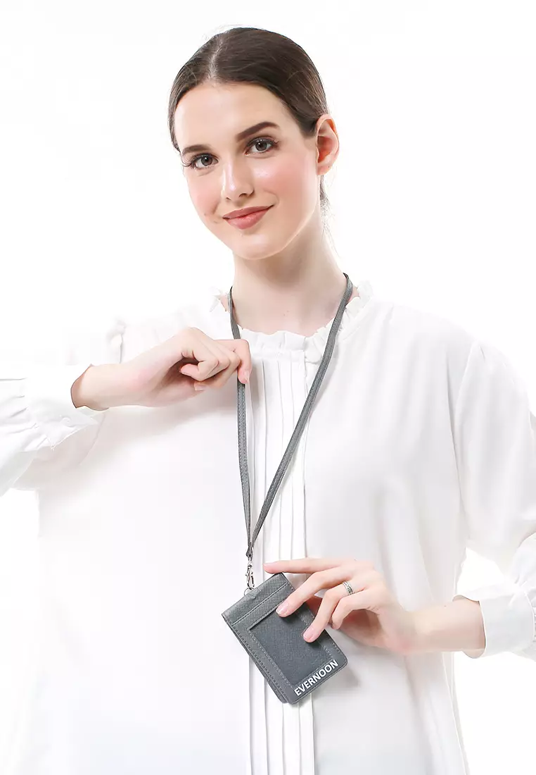 Azka Card Holder Two Side Bentuk Simple dan Minimalis - Abu-Abu