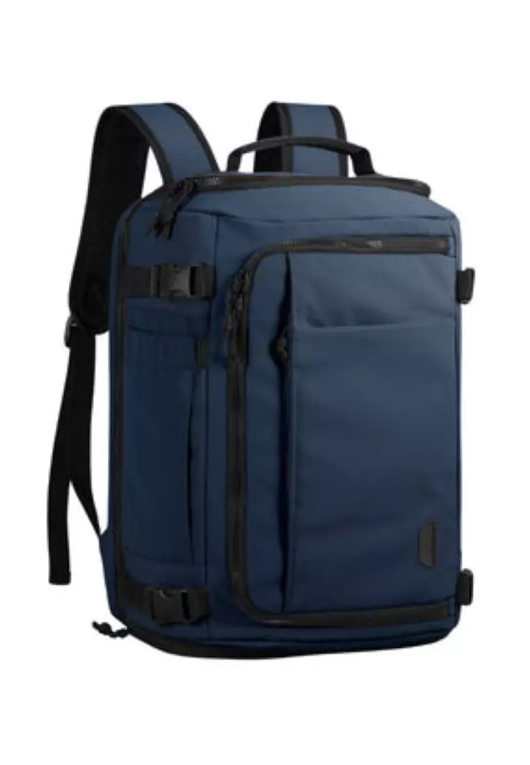 Bagsmart Blast Quick Access Carry On Travel Backpack Extended 38L (Navy Blue)